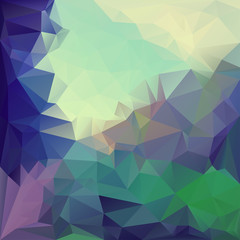 Fototapeta premium Polygonal mosaic abstract geometry background landscape in blue,