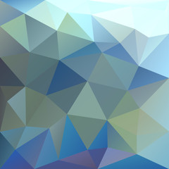 Polygonal mosaic background in blue, white and green colors.