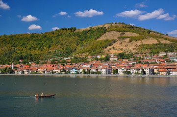 Boat on Danube river