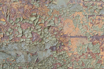 Old paint on the iron