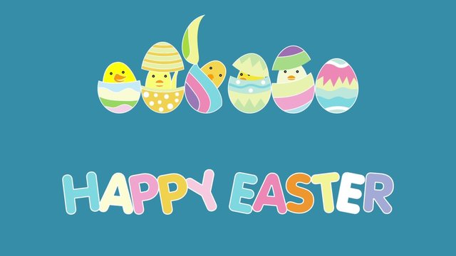 Happy Easter cartoon animation.
