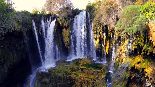 yerkopru waterfalls, hadim, konya, turkey
