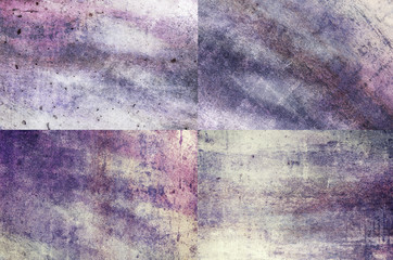 Four purple colored grunge texture backgrounds