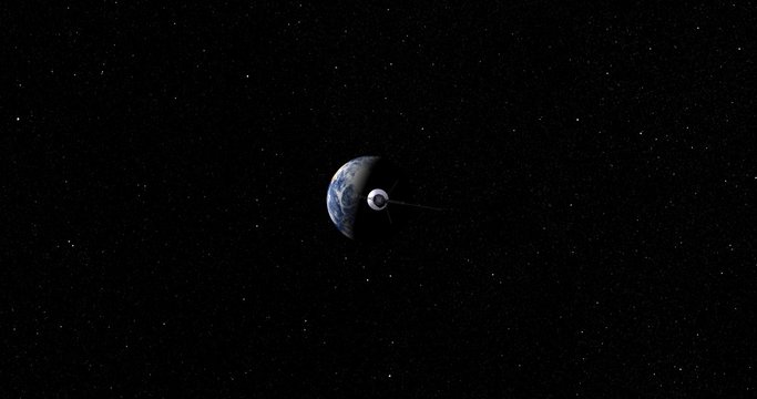 Flyby of Voyager spacecraft as it departs Earth and heads into space. Data: NASA/JPL. 