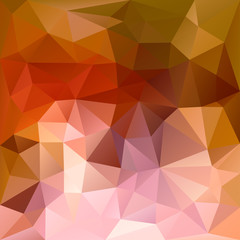 Polygonal mosaic background in red, orange and pink colors.