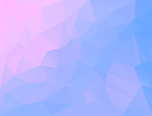Obraz premium Polygonal mosaic background in blue and pink colors.