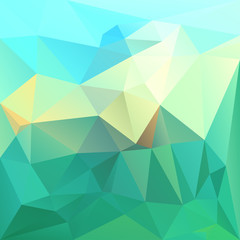 Fototapeta na wymiar Polygonal mosaic background in blue, green and yellow colors.