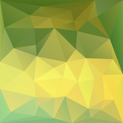 Polygonal mosaic background in green and yellow colors.