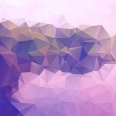 Polygonal mosaic background in blue, violet and pink colors.