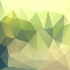 Polygonal mosaic background in green and yellow colors.