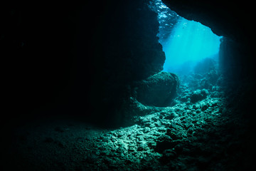 Blue Cave in Okinawa