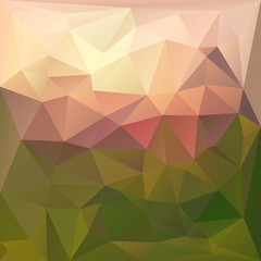 Polygonal mosaic background in green, pink and yellow colors.