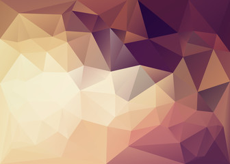 Obraz premium Polygonal mosaic background in brown, orange and pink colors.