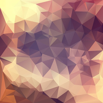 Polygonal mosaic background in pink, violet and yellow colors.