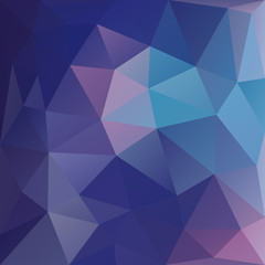 Fototapeta premium Polygonal mosaic background in blue, violet and pink colors.