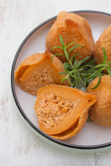 typical portuguese dish coxinhas de frango