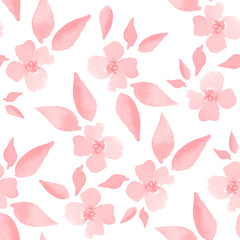 Blossom. Watercolor floral background. Seamless pattern 22 in vector