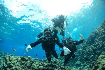 Naklejka na ściany i meble Okinawa Scuba Diving