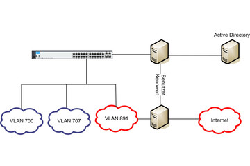 Netzwerk VLAN WLAN Diagramm Illustration