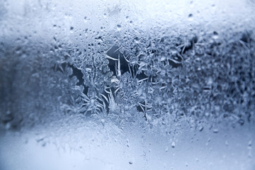The patterns on a frozen window