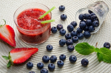 Healthy blueberry smoothie