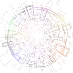 concentration and rotation, abstract image, vector illustration