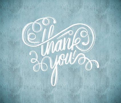 Composite image of thank you message