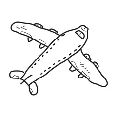 Simple doodle of a aeroplane