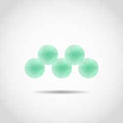 logo of five green circles polygonal