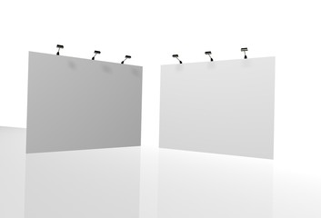 Trade exhibition stand, Exhibition Stand round, 3D rendering vis