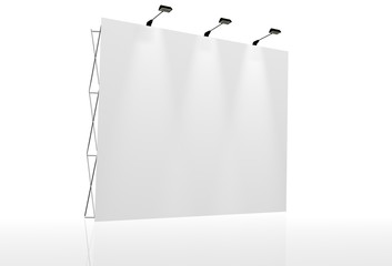 Trade exhibition stand, Exhibition Stand round, 3D rendering vis
