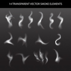 design element: set of white smoke on transparent black background, white smoke on black background, smoke background, smoke background , beautiful white smoke