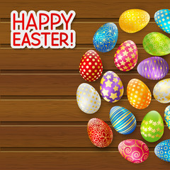 Easter greeting card with eggs 