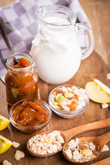 muesli with confiture