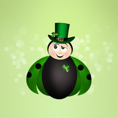 green ladybug for St.Patrick's Day