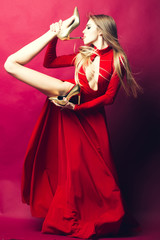 Naklejka premium Young glamour woman