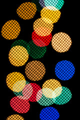 bokeh in the form of colored circles