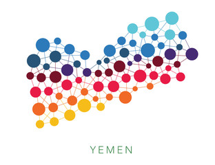 dotted texture Yemen vector background 