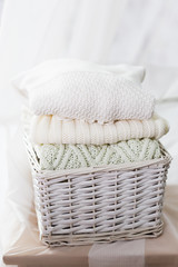 Obraz premium Stacked wool sweaters