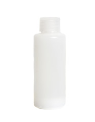 White plastic medical container with cap