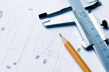 Architectural project close up