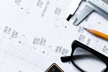 Architectural project close up