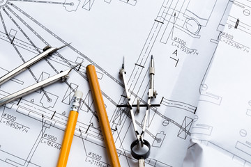 Architectural project close up