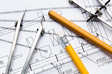 Architectural project close up