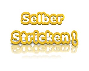 Fototapeta premium selber stricken 3d wort 
