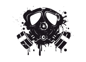 Naklejka premium Graffiti maski gazowej