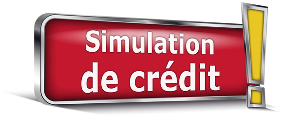 Simulation de crédit sur panneau rouge