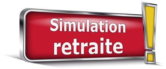 Simulation retraite sur panneau rouge