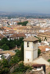 Fototapeta na wymiar Granada city rooftops, Spain.