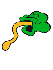 face head evil monster tongue rausstrecken attack catch chase fly eating frog